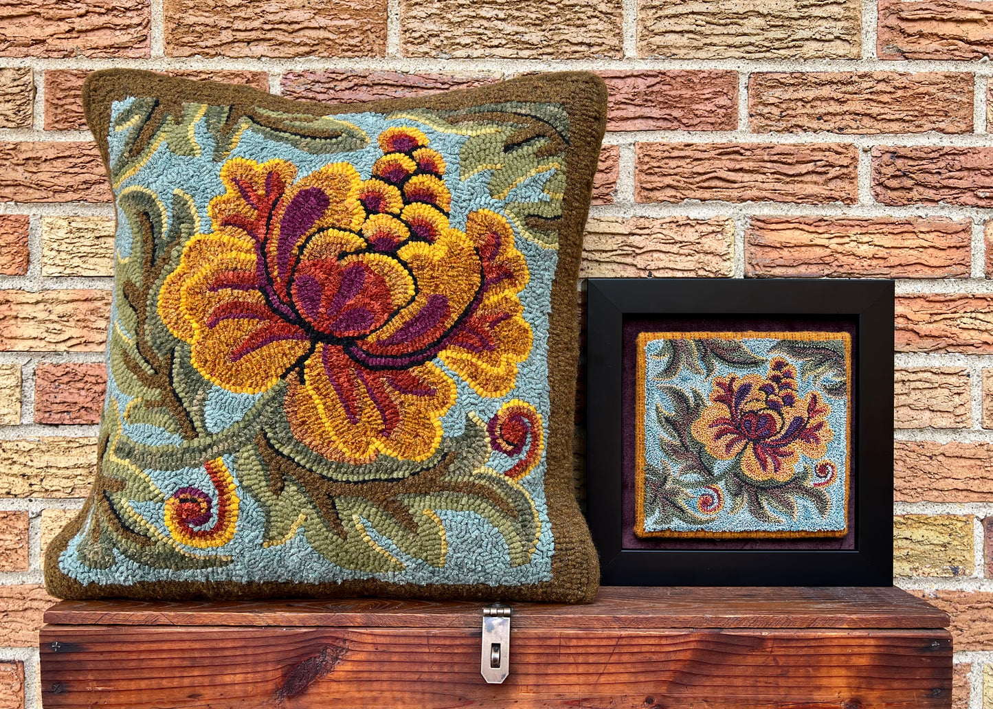 Hydrangea Punch Needle Pattern by Orphaned Wool, copyright 2024 Kelly Kanyok. This punch Needle pattern features a beautiful hydrangea bloom created from Valdani threads. Pattern available as a paper pattern or printed on cloth pattern.