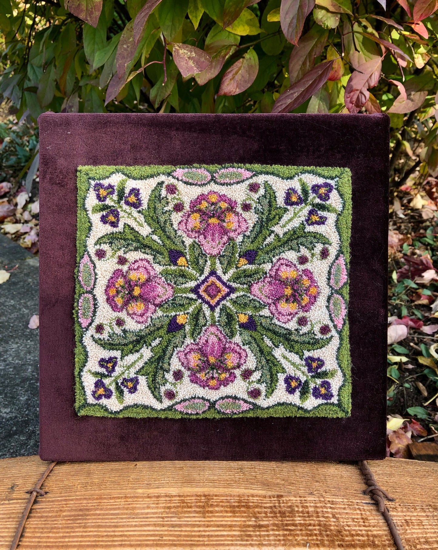 Lovely pattern set- PDF Digital Download Punch Needle Pattern by Orphaned Wool. This is a floral design that has a large design with a small accent flower design pattern. This design set can be completed in Rustic Moire Wool Threads, or Dmc Floss, or Valdani Threads. All three threads codes are included in the download pattern.