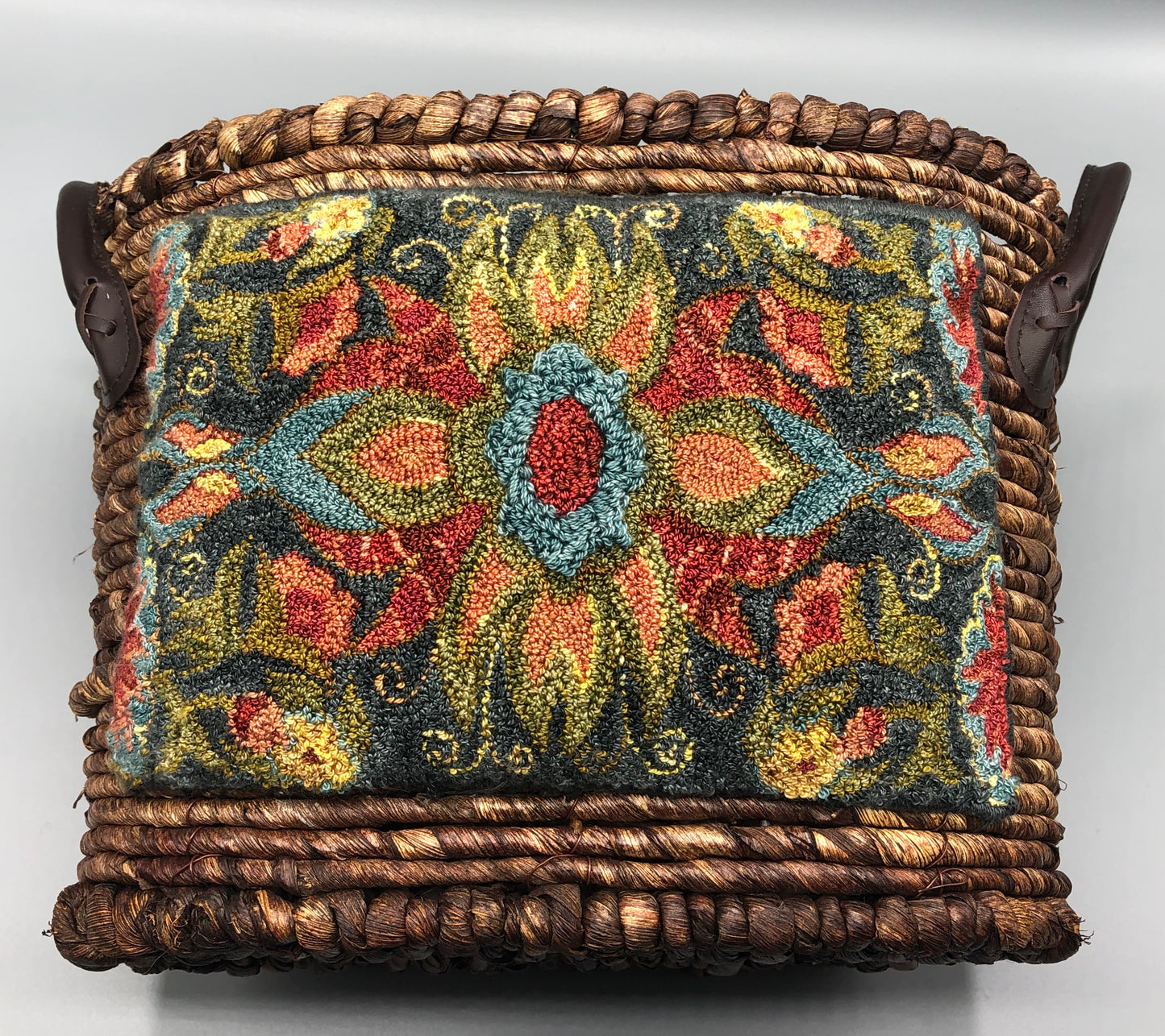 Flourish 1424- Punch Needle Pattern, Paper and Cloth Pattern, Floral Design, by Orphaned Wool