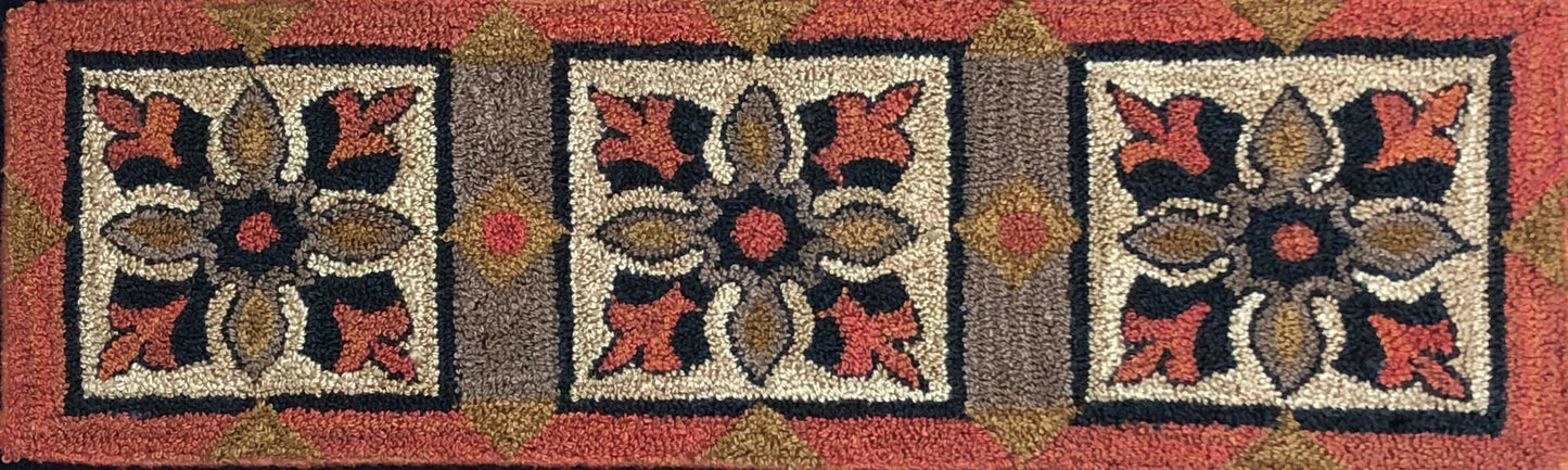 Trio- Punch Needle Pattern by Orphaned Wool. This classic design is timeless and creates a really beautiful framed piece of Punch Needle Art. This pattern includes both the Valdani Thread color codes and DMC Floss codes. So you can choose which thread company you wish to use.