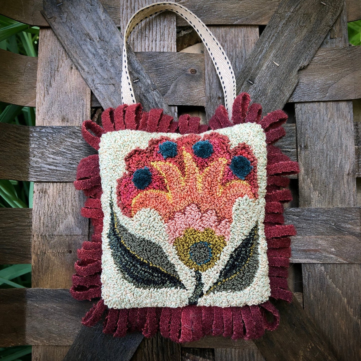 Bloom- Punch Needle Pattern, Paper and Cloth Patterns, By Orphaned Wool