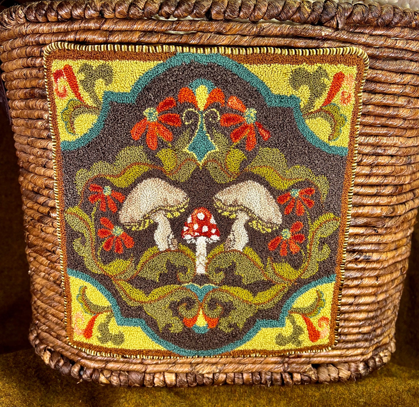 The Fungi Forest Punch Needle Pattern by Orphaned Wool. This wonderful woodsy punch needle pattern is available as a paper pattern or a pattern on weavers cloth fabric. Makes a terrific design mounted on a basket, or a wonderful pillow or framed design. This pattern was created using Valdani and DMC threads which makes creating this design cost-efficient in the thread supplies. The Fungi Forest- pattern size 8 1/2 x 7 7/8 . Copyright © 2023 Kelly Kanyok-Orphaned Wool.