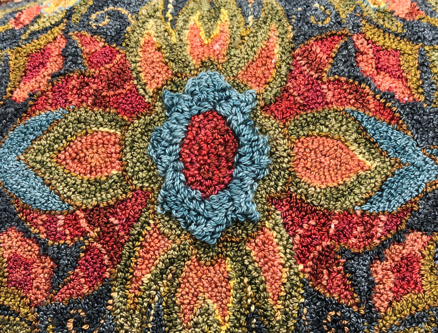 Flourish 1424-Rug Hooking PDF Digital Download Pattern, by Orphaned Wool