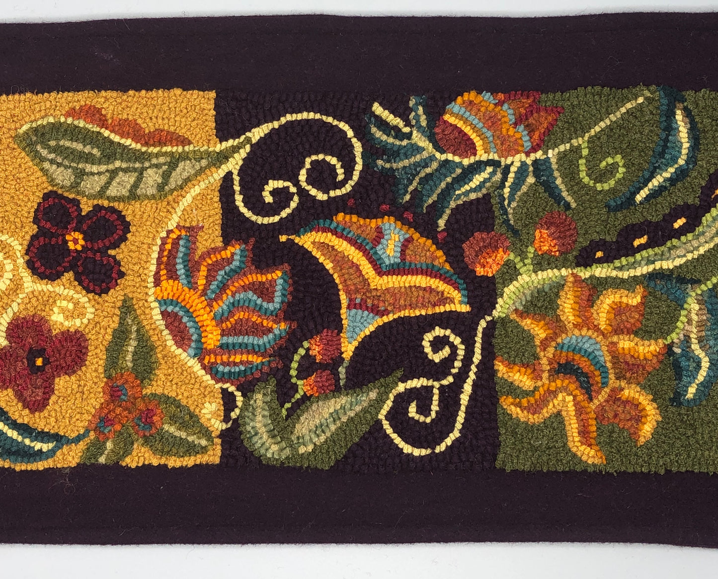 Awakening 818- Rug Hooking Paper Pattern, Floral Design, by Orphaned Wool
