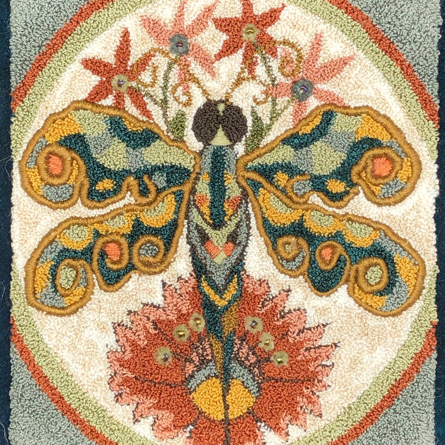 Dragonfly- Rug Hooking PDF Digital Download Pattern, by Orphaned Wool