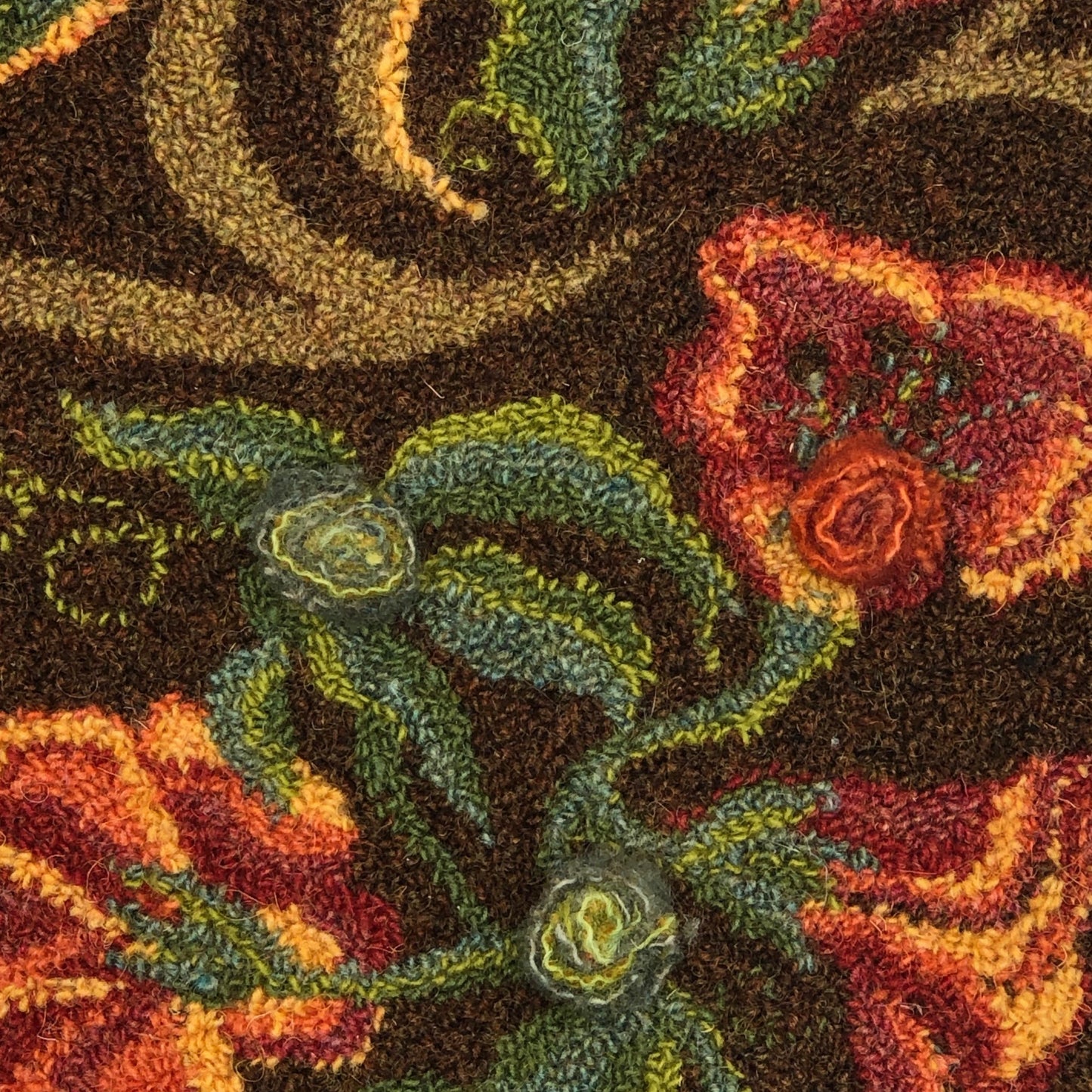 Efflorescence- Punch Needle Pattern, Paper and Cloth Patterns, by Orphaned Wool