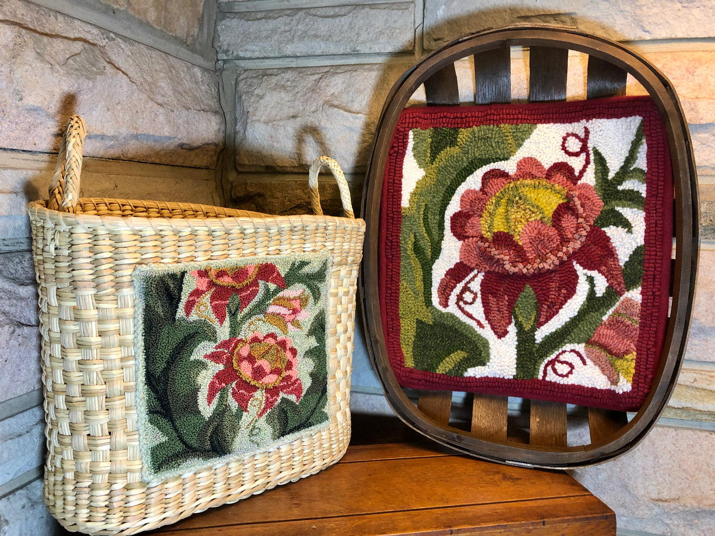 The Vine- Paper Rug Hooking or Rug Punch Needle Pattern by Orphaned Wool. The Vine pattern is one of two coordinated designs. This pattern make a lovey tabletop mat or pillow design. This paper pattern was designed to be enlarged, so you can choose a pillow size pattern or create a large rug size design. This is the beauty of purchasing a Paper Rug Hooking Pattern from Orphaned Wool.