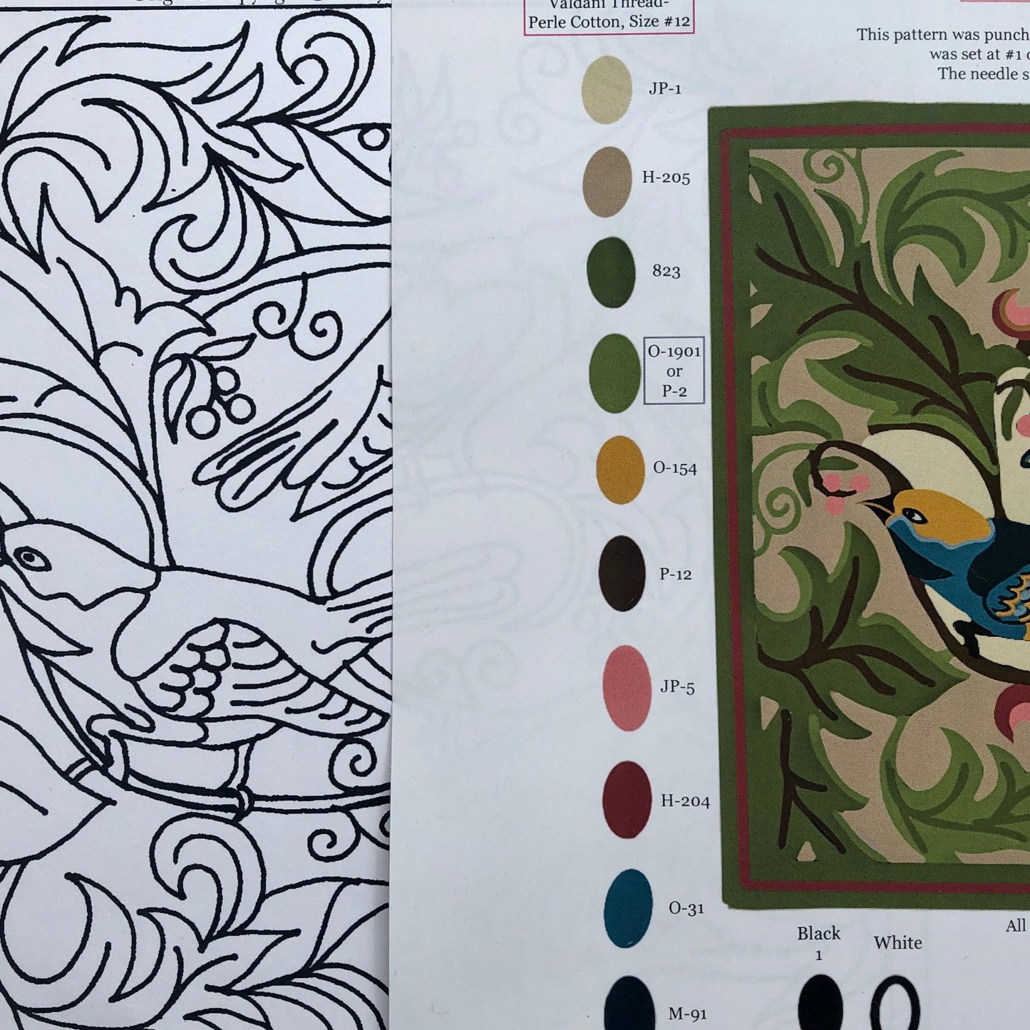 Berry Birds- Punch Needle Pattern, Paper and Cloth Patterns, by Orphaned Wool