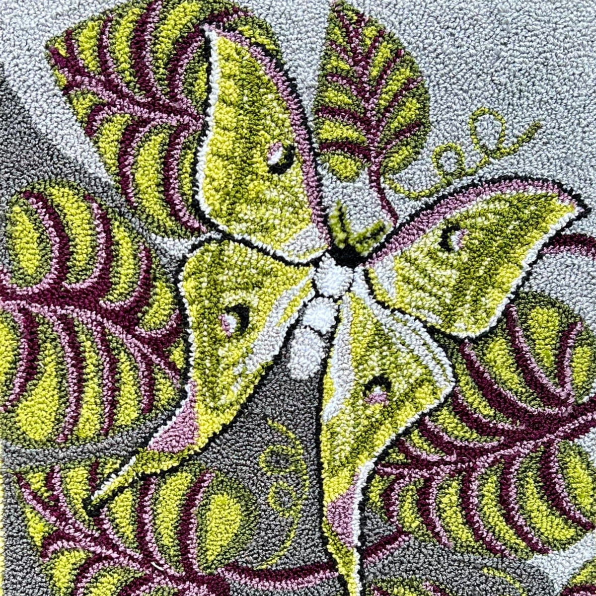 Moth Rug Design Luna Moth Rug Hooking Pattern PDF | Enlargeable Moth Design | Orphaned ...