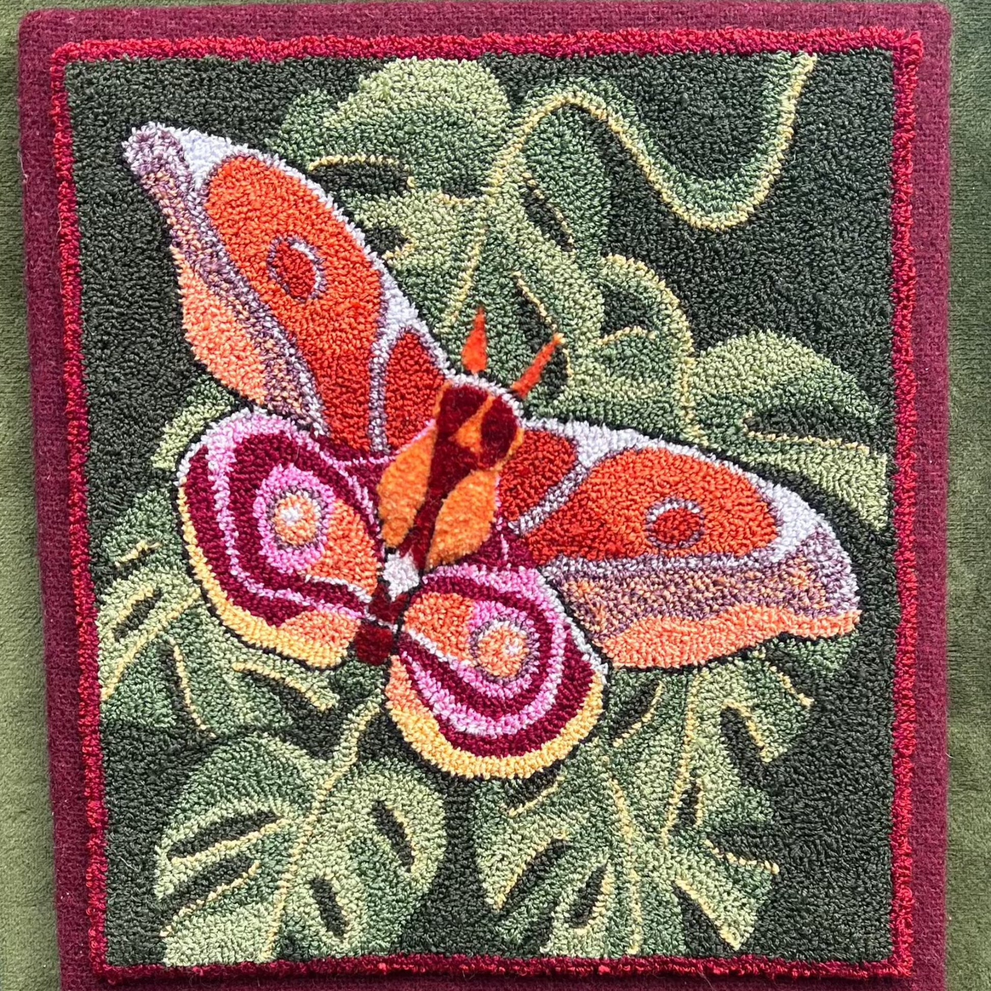 Bullseye Moth- Paper Rug Hooking Pattern – Orphaned Wool