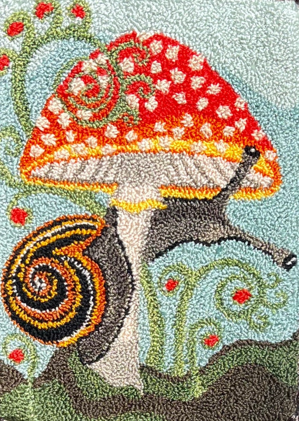 Presenting the enchanting "ENTWINED" Paper Rug Hooking Pattern by Orphaned Wool. This delightful design showcases a charming snail gracefully wrapping around a vibrant mushroom. This fabulous paper pattern offers you the opportunity to bring the wonders of nature to life and create the perfect size pattern you desire. The Entwined pattern is copyrighted 2024 Kelly Kanyok, Orphaned Wool.