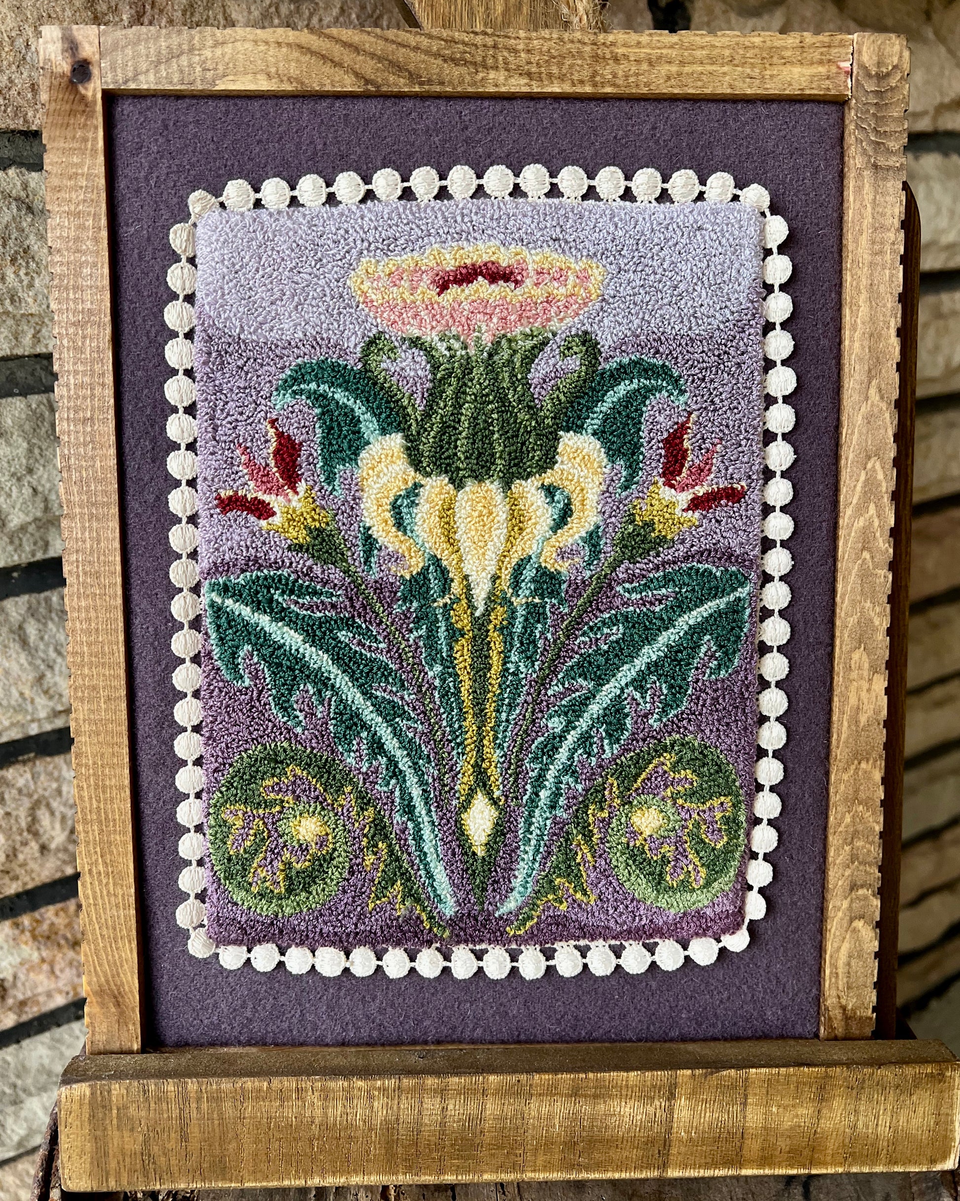  This is the Behold Puch Needle Embroidery Pattern from Orphaned Wool. This incredible floral design is the first of four designs in a seasonal floral series released. Pattern copyright 2024 Kelly Kanyok / Orphaned Wool