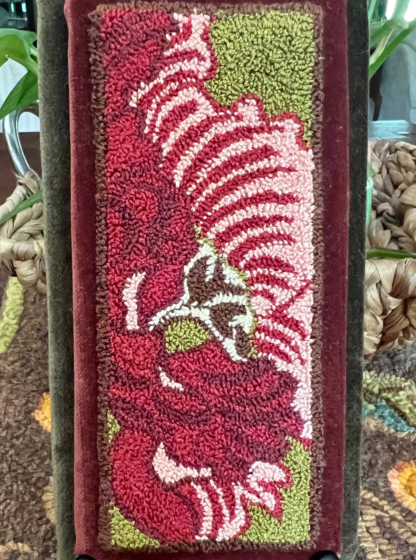  Crimson Punch Needle PDF Pattern by Orphaned Wool. This beautiful abstract floral design is perfect for the beginner or experienced punch needle artist. Copyright © 2023 Kelly Kanyok - All Rights Reserved.