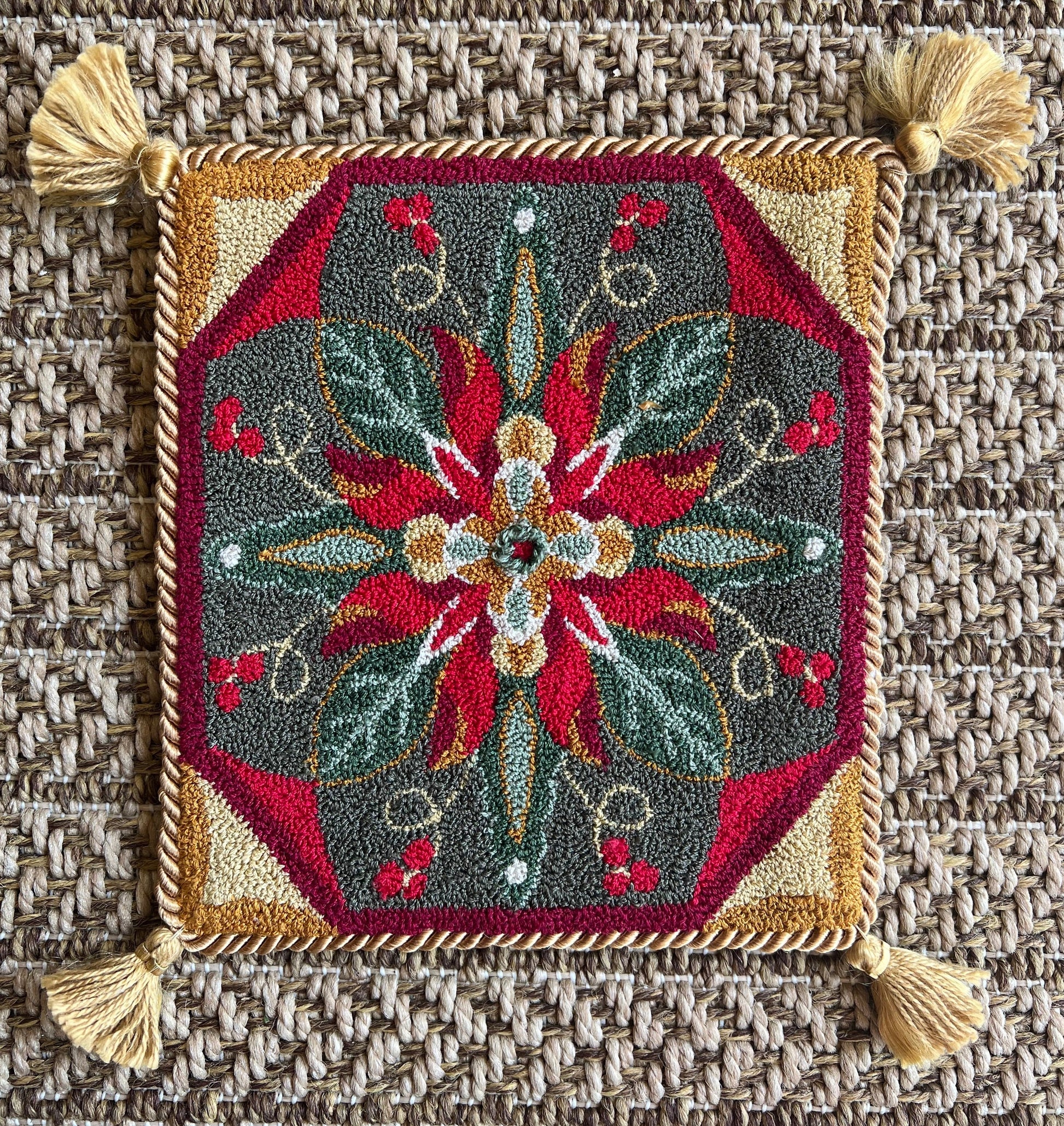  Introducing the "North Star" Punch Needle Embroidery Pattern by Orphaned Wool. Created using premium DMC threads and the innovative Ultra Punch Needle, this pattern is a festive and joyful crafting experience. Copyright 2023 Kelly Kanyok, Orphaned Wool.