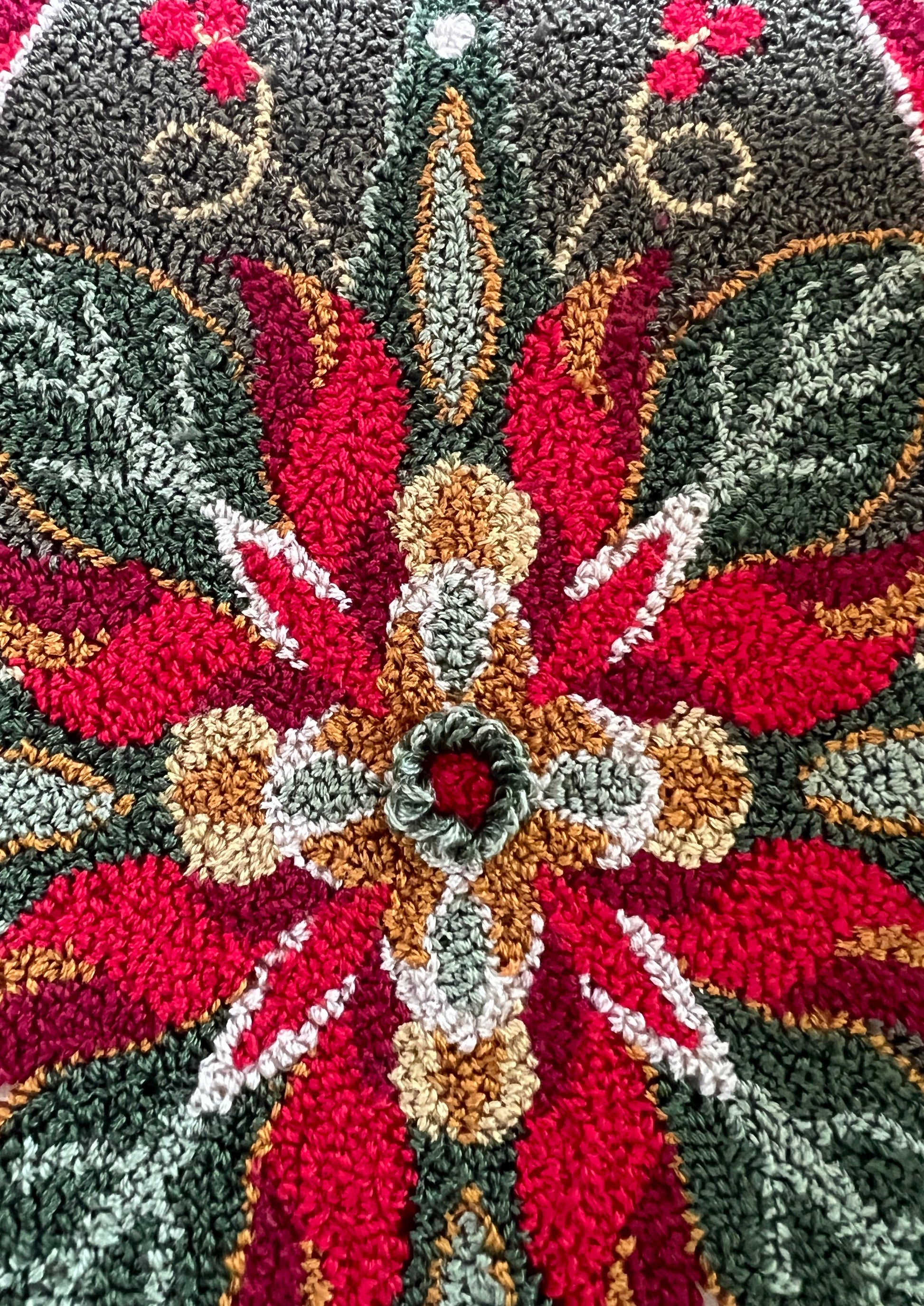  Introducing the "North Star" Punch Needle Embroidery Pattern by Orphaned Wool. Created using premium DMC threads and the innovative Ultra Punch Needle, this pattern is a festive and joyful crafting experience. Copyright 2023 Kelly Kanyok, Orphaned Wool.