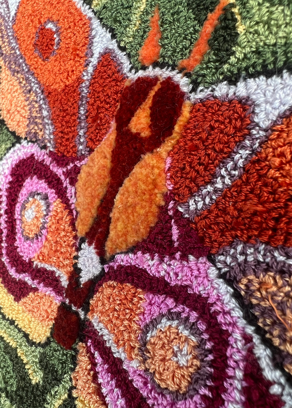 Bullseye Moth Punch Needle Pattern – Colorful Moth | Orphaned Wool ...