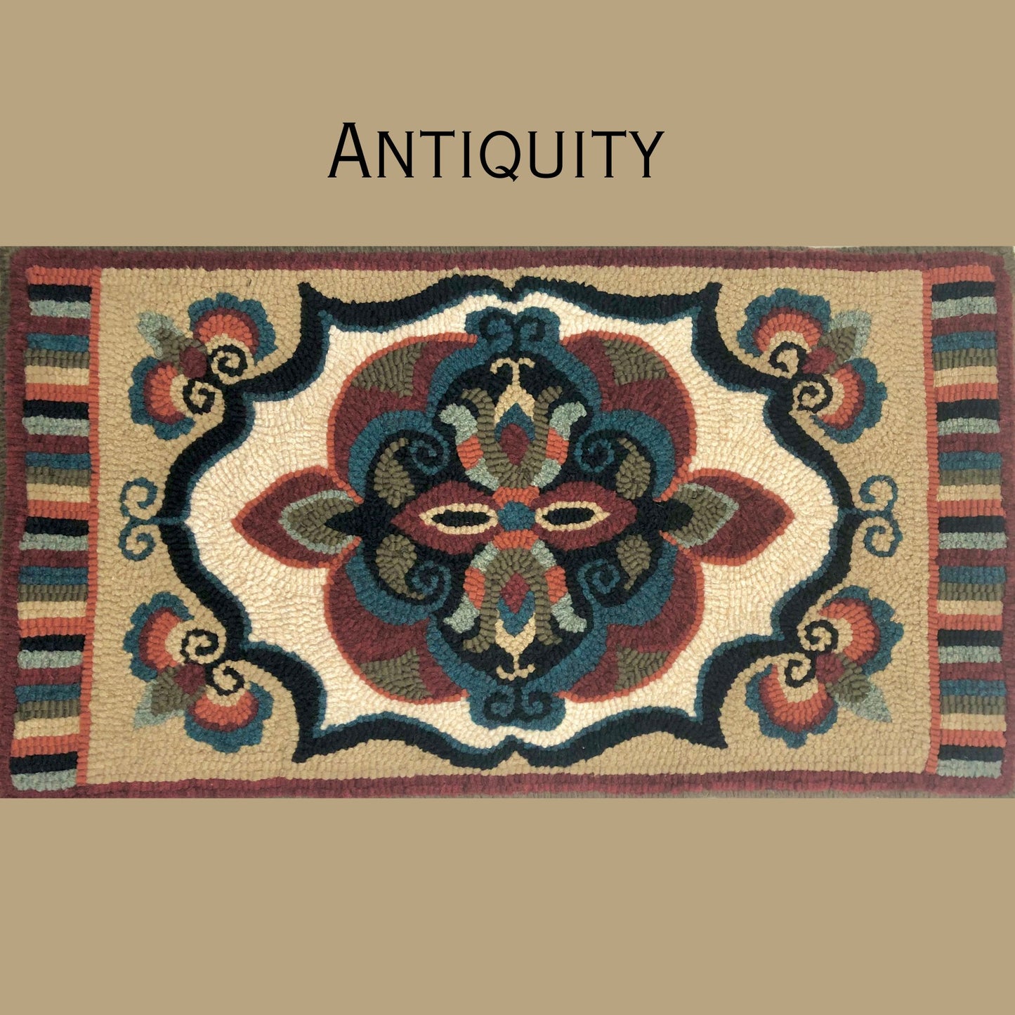 Antiquity Rug Hooking Pattern, PDF Digital Download Pattern, By Orphaned Wool
