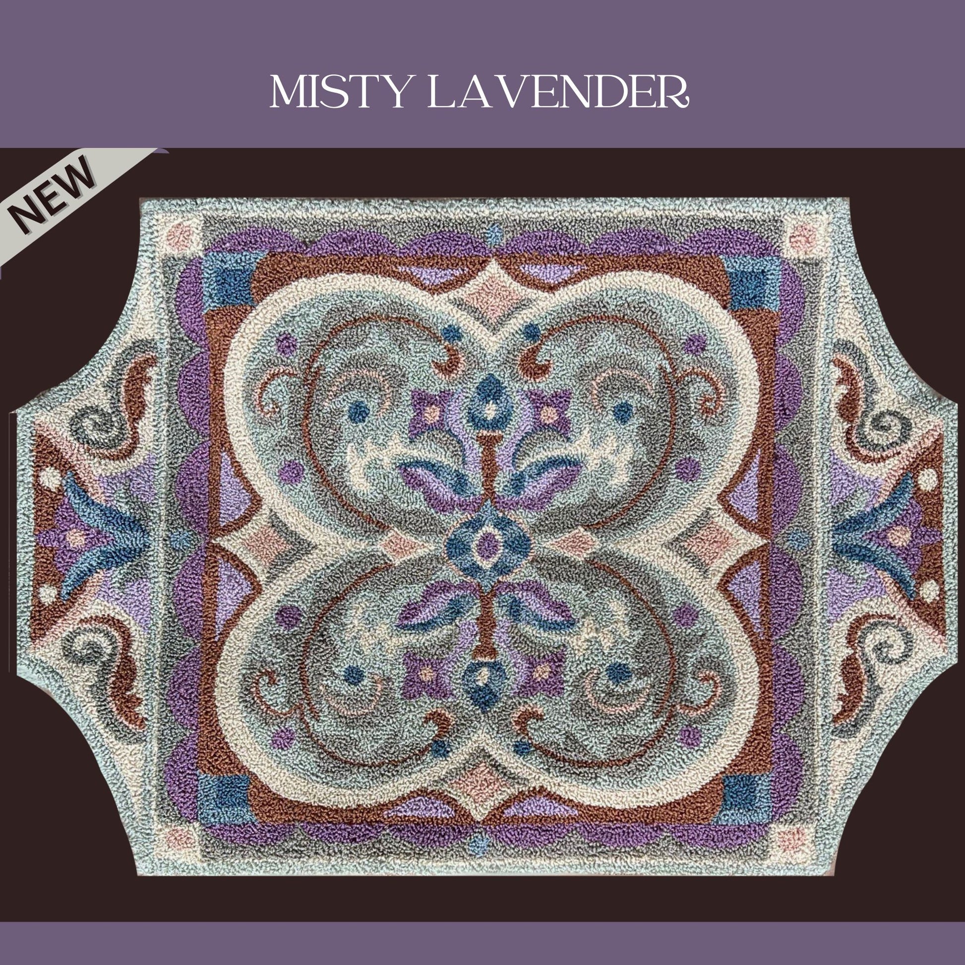  This MISTY LAVENDER Punch Needle Pattern by Orphaned Wool is a wonderful design that is a large size design perfect for the experienced punch needle artist, pattern available as a paper or cloth pattern. This pattern is copyrighted 2023 by Kelly Kanyok of Orphaned Wool- All Rights Reserved.