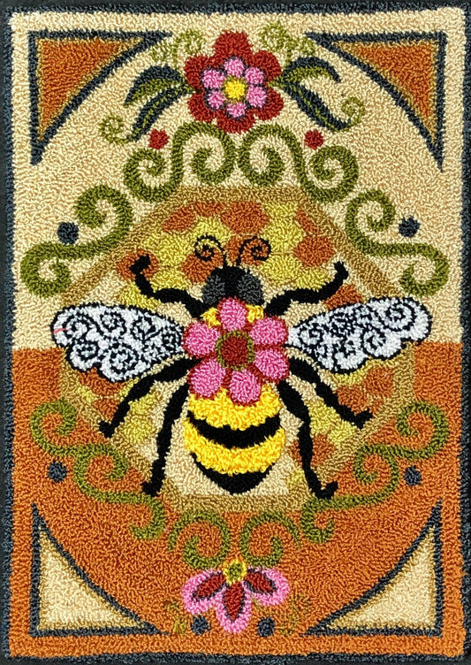  Bumblebee Paper Rug Hooking Pattern by Orphaned Wool