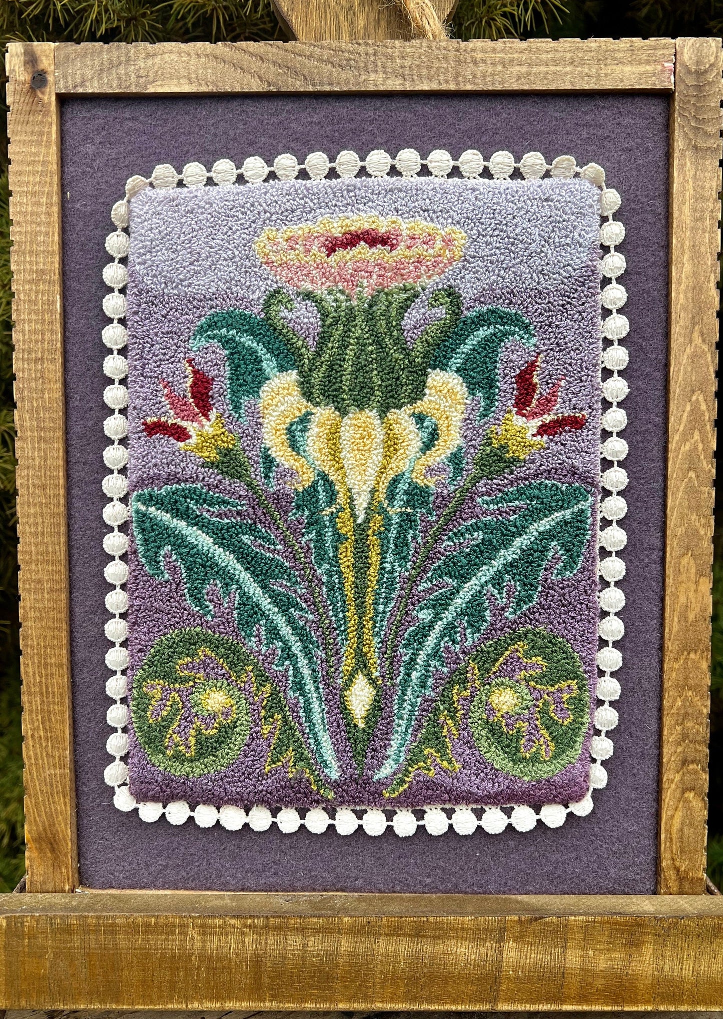  This is the Behold Puch Needle Embroidery Pattern from Orphaned Wool. This incredible floral design is the first of four designs in a seasonal floral series released. Pattern copyright 2024 Kelly Kanyok / Orphaned Wool