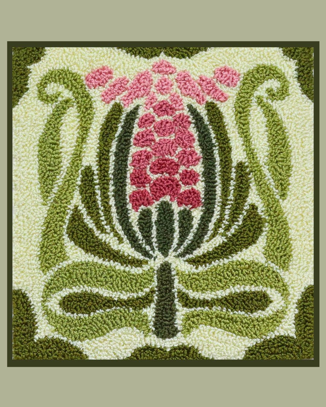 Deco Bloom geometric floral design by Orphaned Wool 