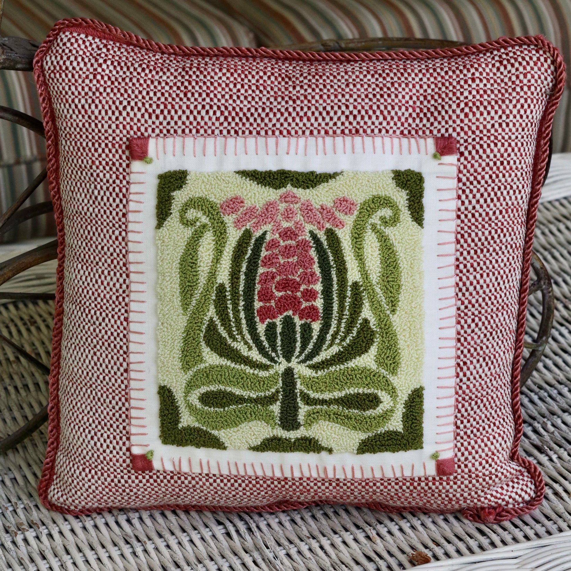 Deco Bloom is a geometric, Art Deco-inspired floral design pattern from Orphaned Wool designed for fiber artist
