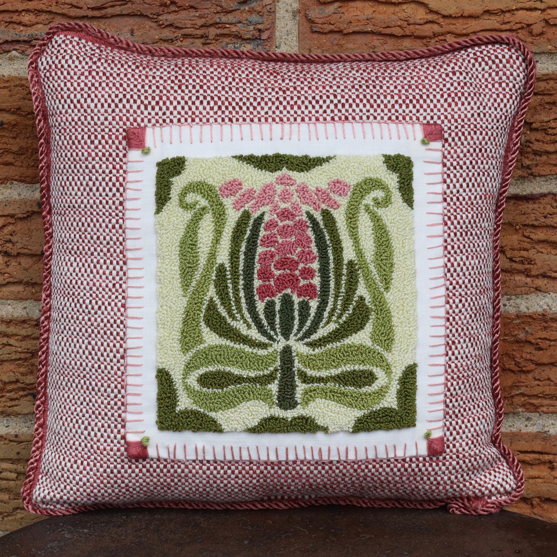 Deco Bloom is a geometric, Art Deco-inspired floral design pattern from Orphaned Wool designed for fiber artist
