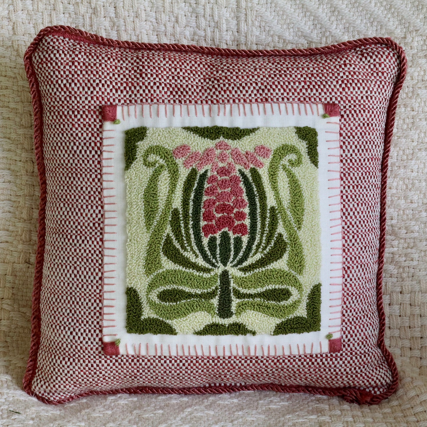 Deco Bloom is a geometric, Art Deco-inspired floral design pattern from Orphaned Wool designed for fiber artist