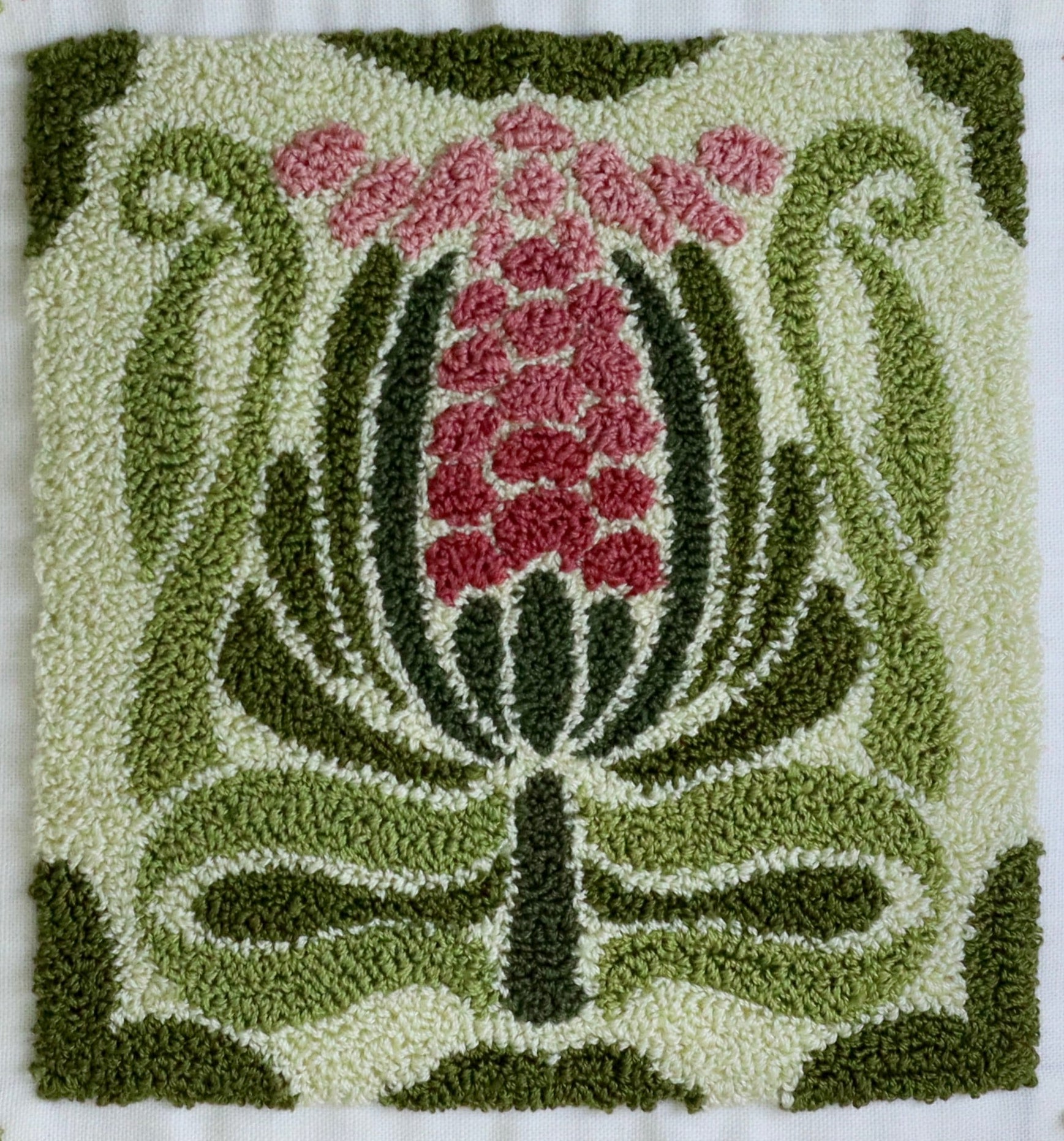 Deco Bloom geometric floral design by Orphaned Wool 
