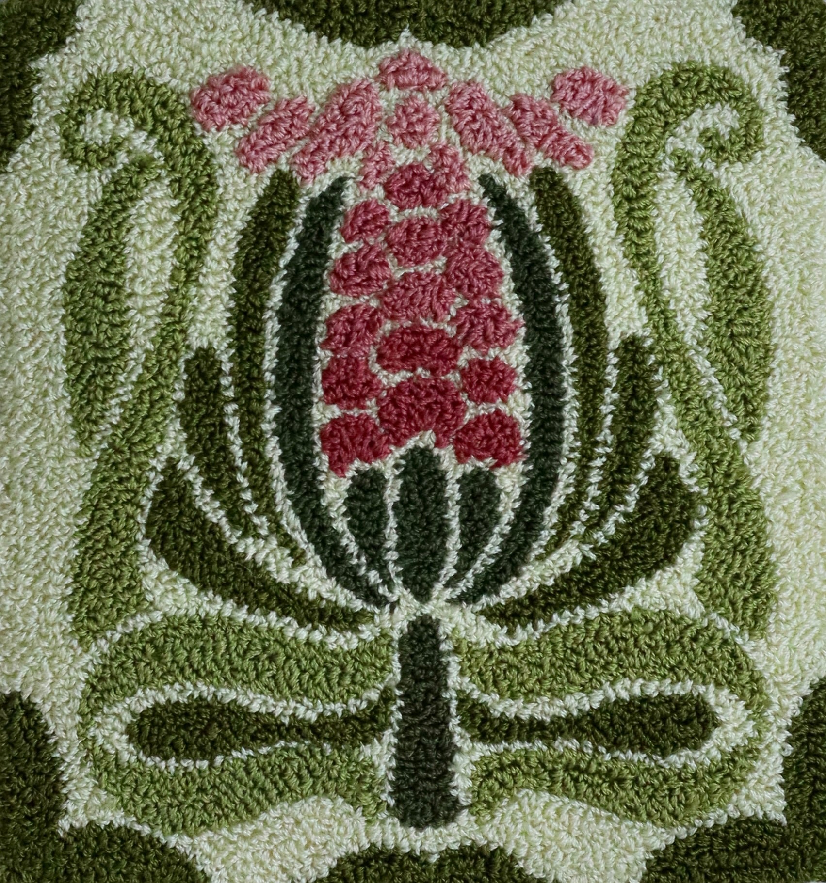Deco Bloom geometric floral design by Orphaned Wool 