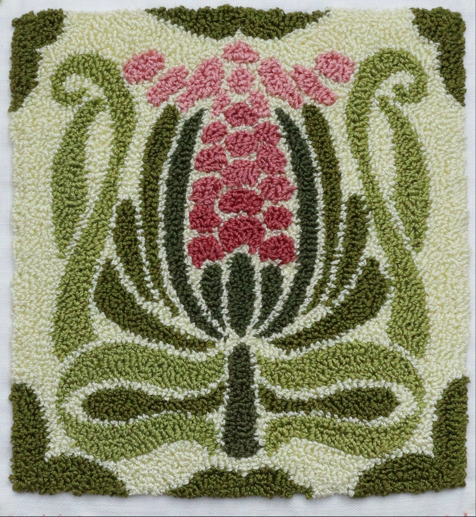 Deco Bloom geometric floral design by Orphaned Wool 