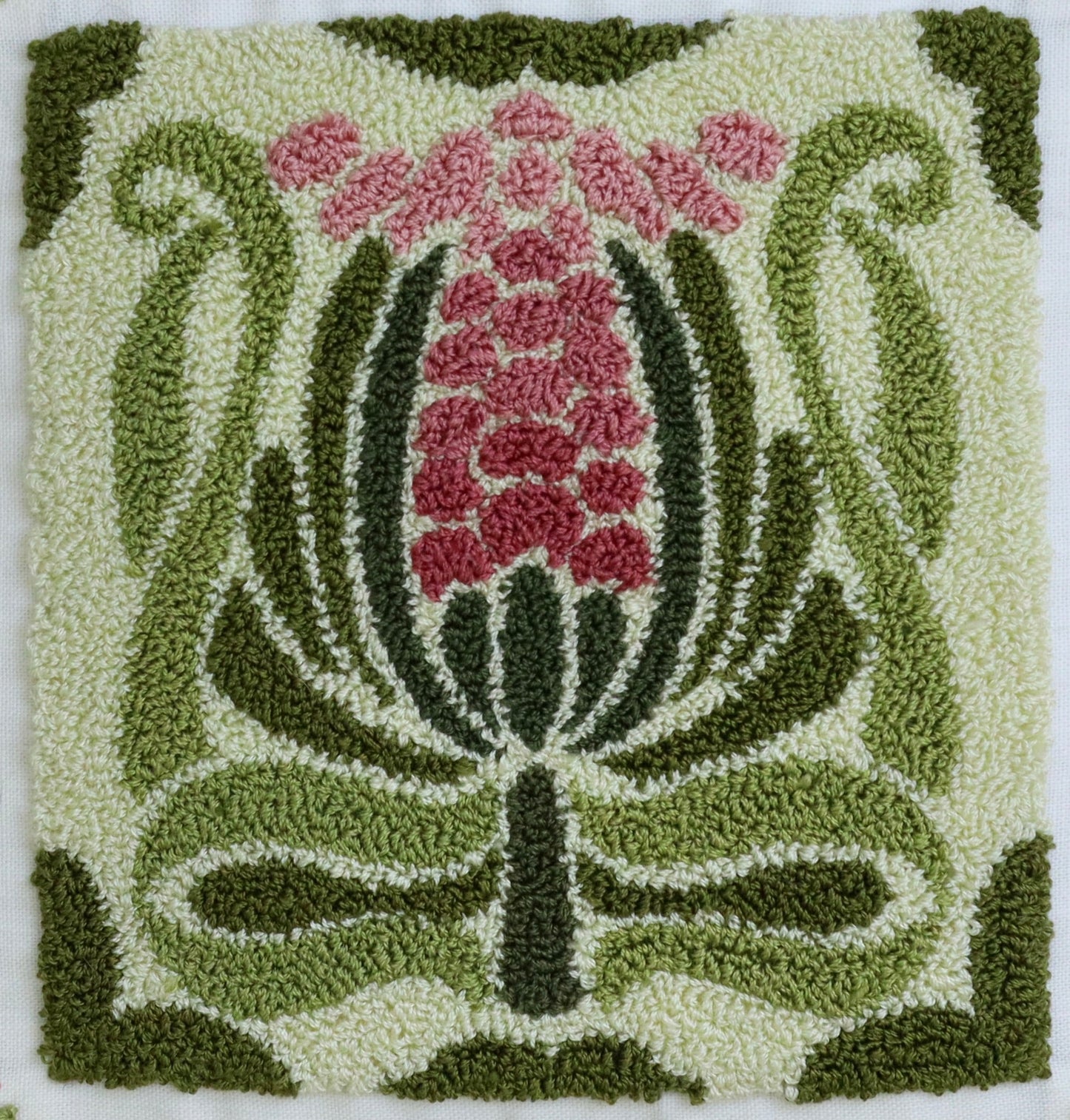 Deco Bloom geometric floral design by Orphaned Wool 