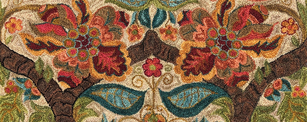 Patrón de tejido con gancho para alfombra de papel Flourish n.° 1632