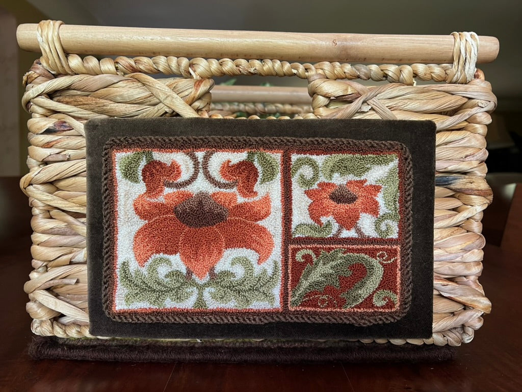 Floral Pattern Design for Punch Needle or Rug Hooking by Orphaned Wool