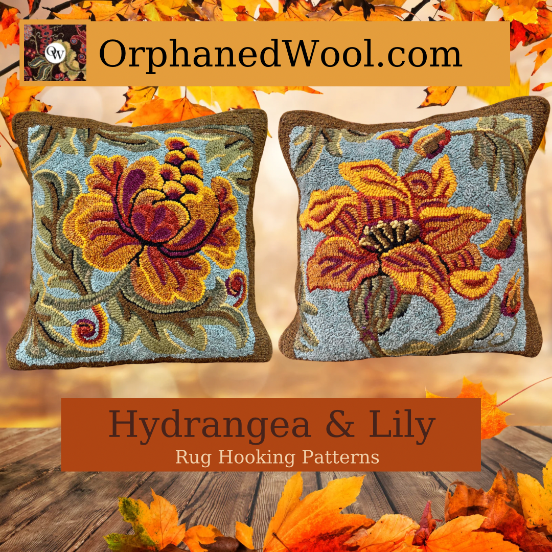 Lily - PDF Rug Hooking Pattern | Enlargeable Floral Fusion Design Instant Download