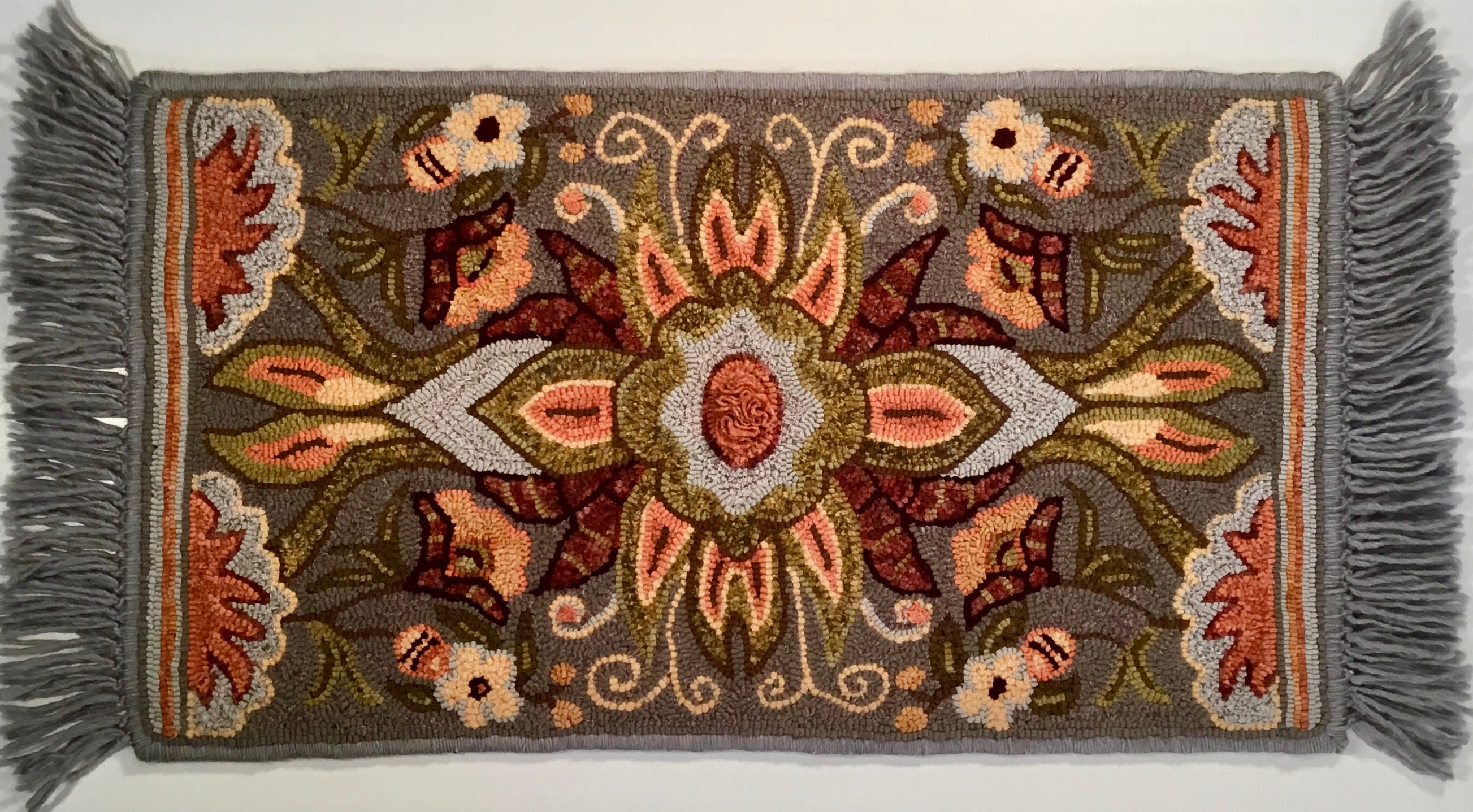 Linen Rug Hooking Patterns | Hand-Drawn on Natural Linen | Orphaned ...