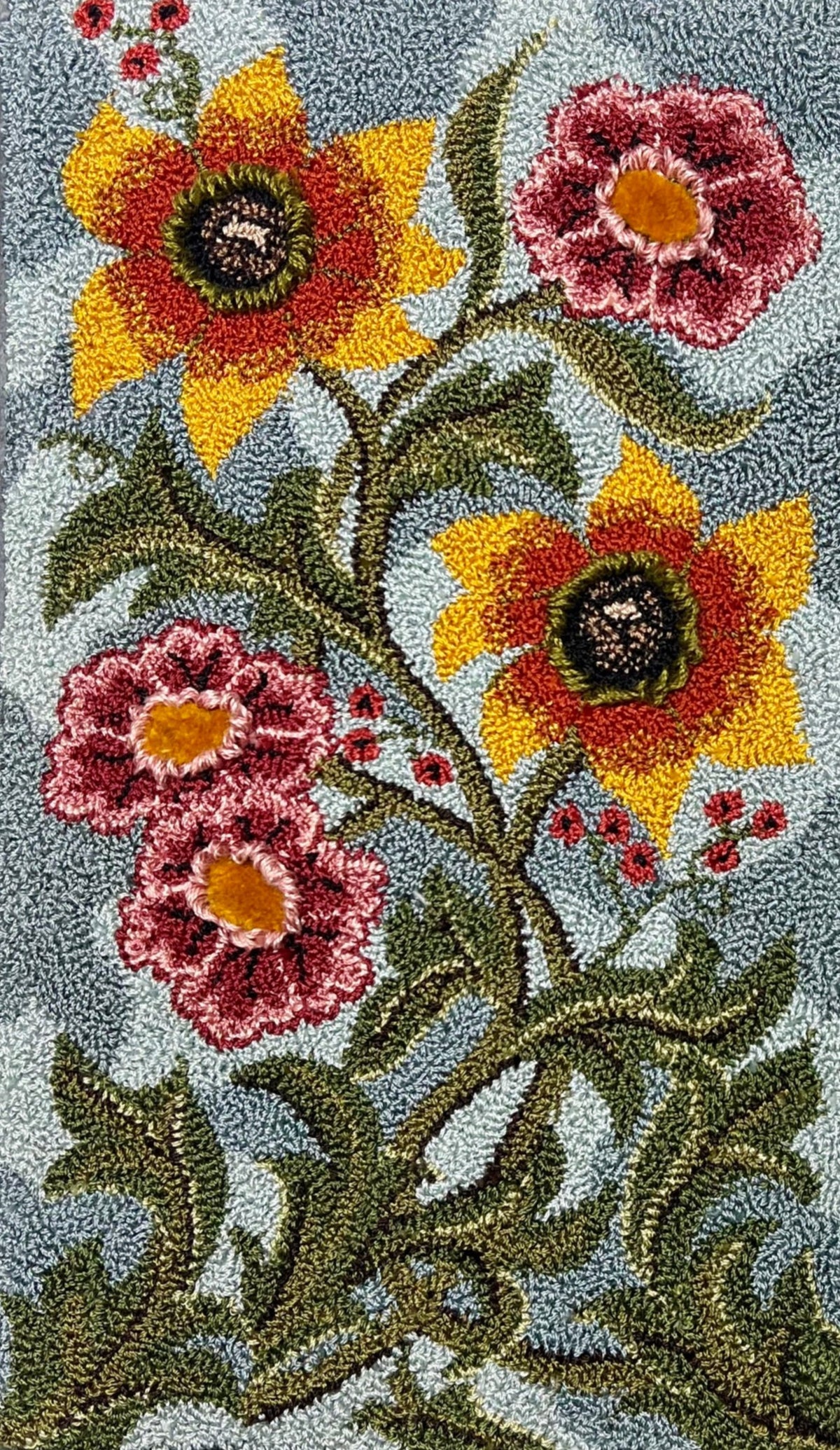 Paper Rug Patterns Autumn Sky Rug Hooking Pattern – Floral Vine Paper Pattern | Orphaned ...