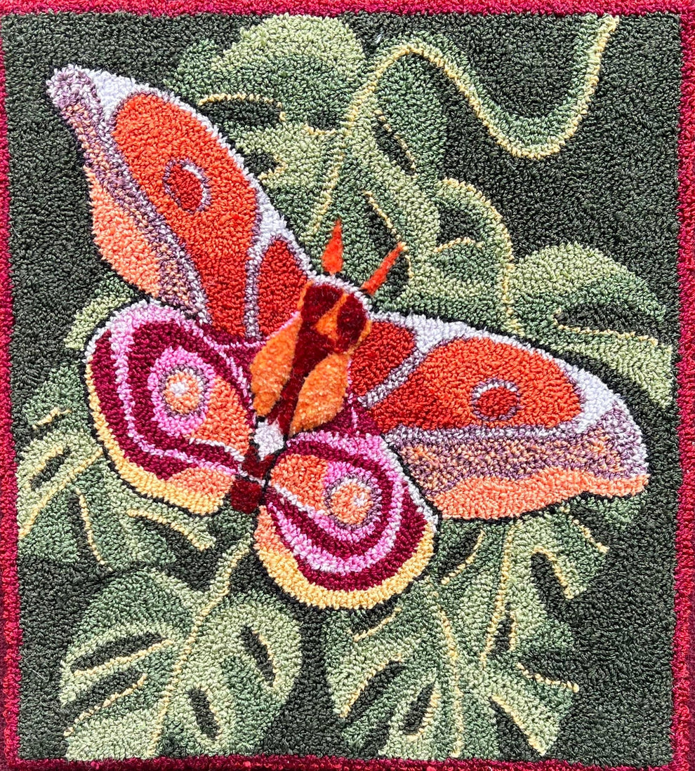 Bullseye Moth Punch Needle Pattern + Thread Kit | Moth Design ...