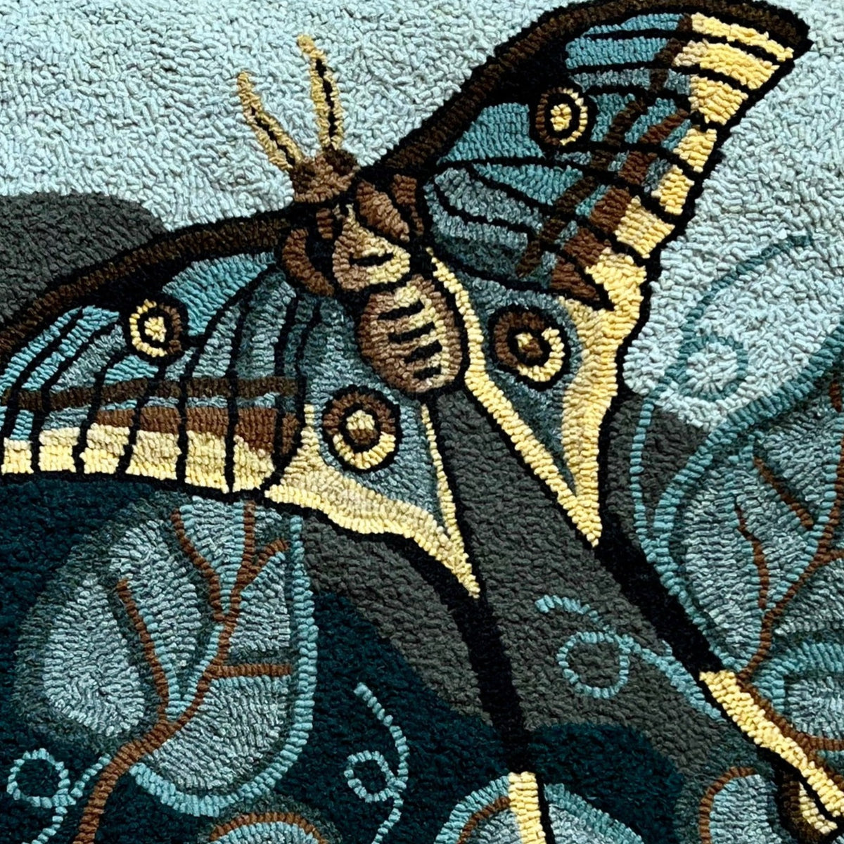 Large Moth Rug Spanish Moon Moth Rug Hooking Pattern - Enlargeable Design | Orphaned ...