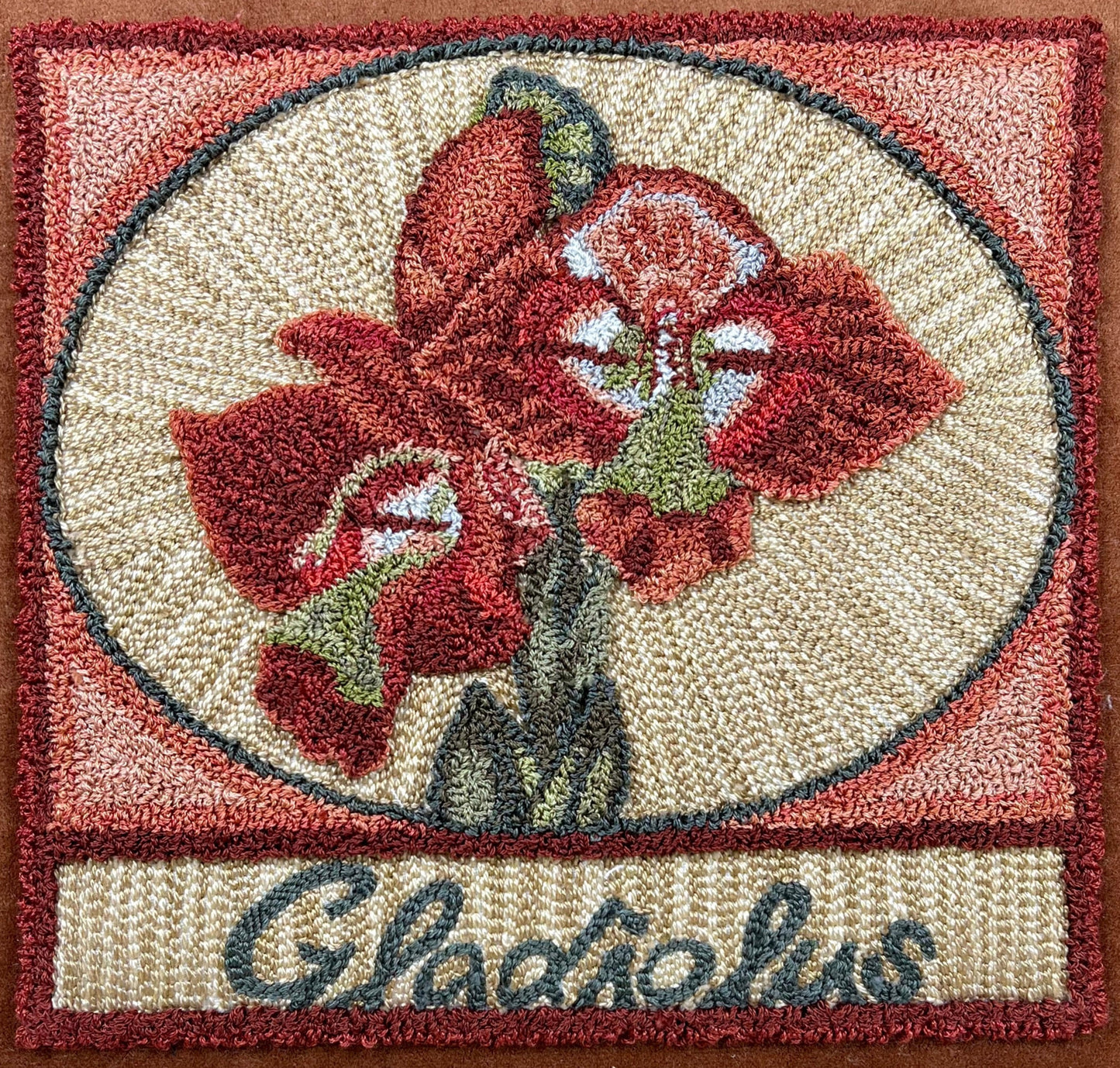 Gladiolus Rug Hooking Pattern - Enlargeable Botanical Design | Orphaned ...
