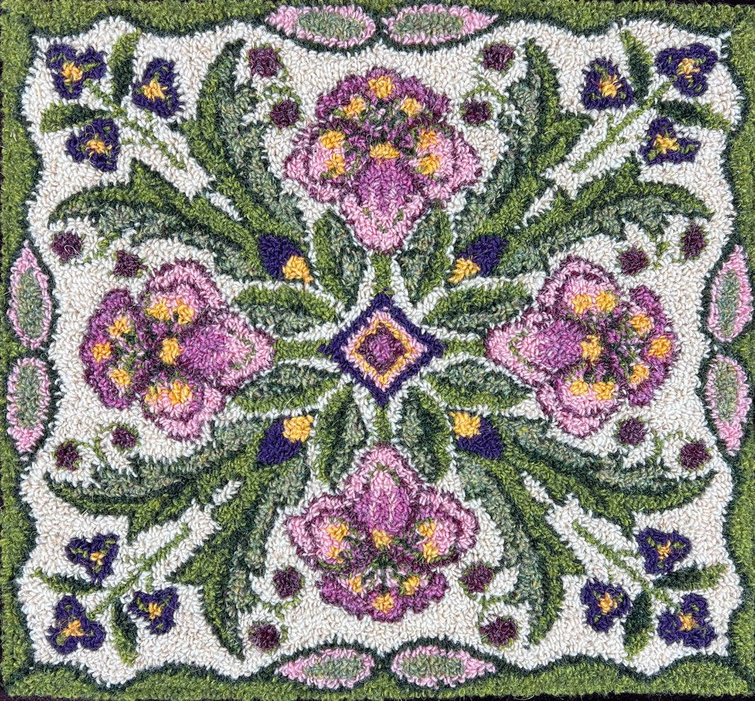 Flower Rug Pattern Floral & Plant Rug Hooking Patterns | Botanical Designs | Orphaned Wool ...