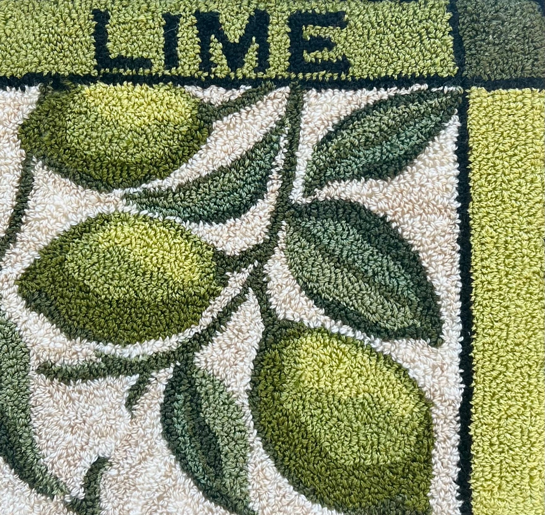 Lime PDF Punch Needle Digital Download pattern by Orphaned Wool, copyright 2025 Kelly Kanyok- All rights reserved * All pattern are sold individually .