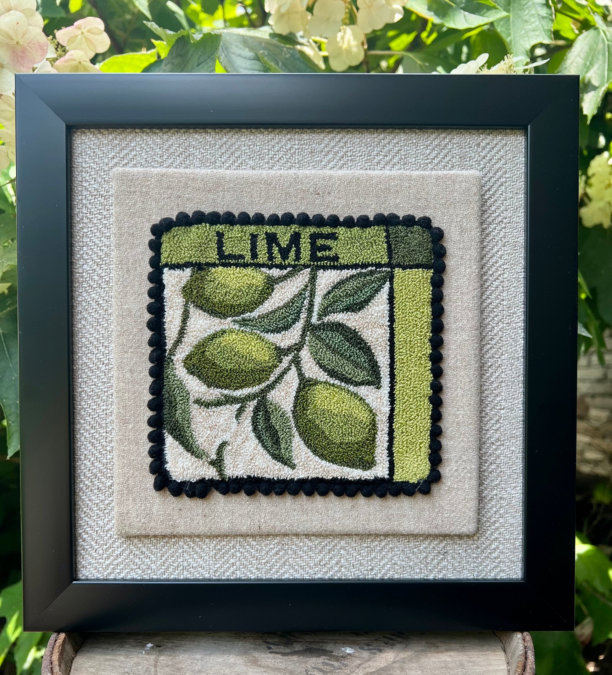 Lime PDF Punch Needle Digital Download pattern by Orphaned Wool, copyright 2025 Kelly Kanyok- All rights reserved * All pattern are sold individually .