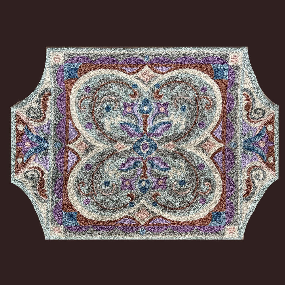 Misty Lavender Rug Hooking Pattern Orphaned Wool