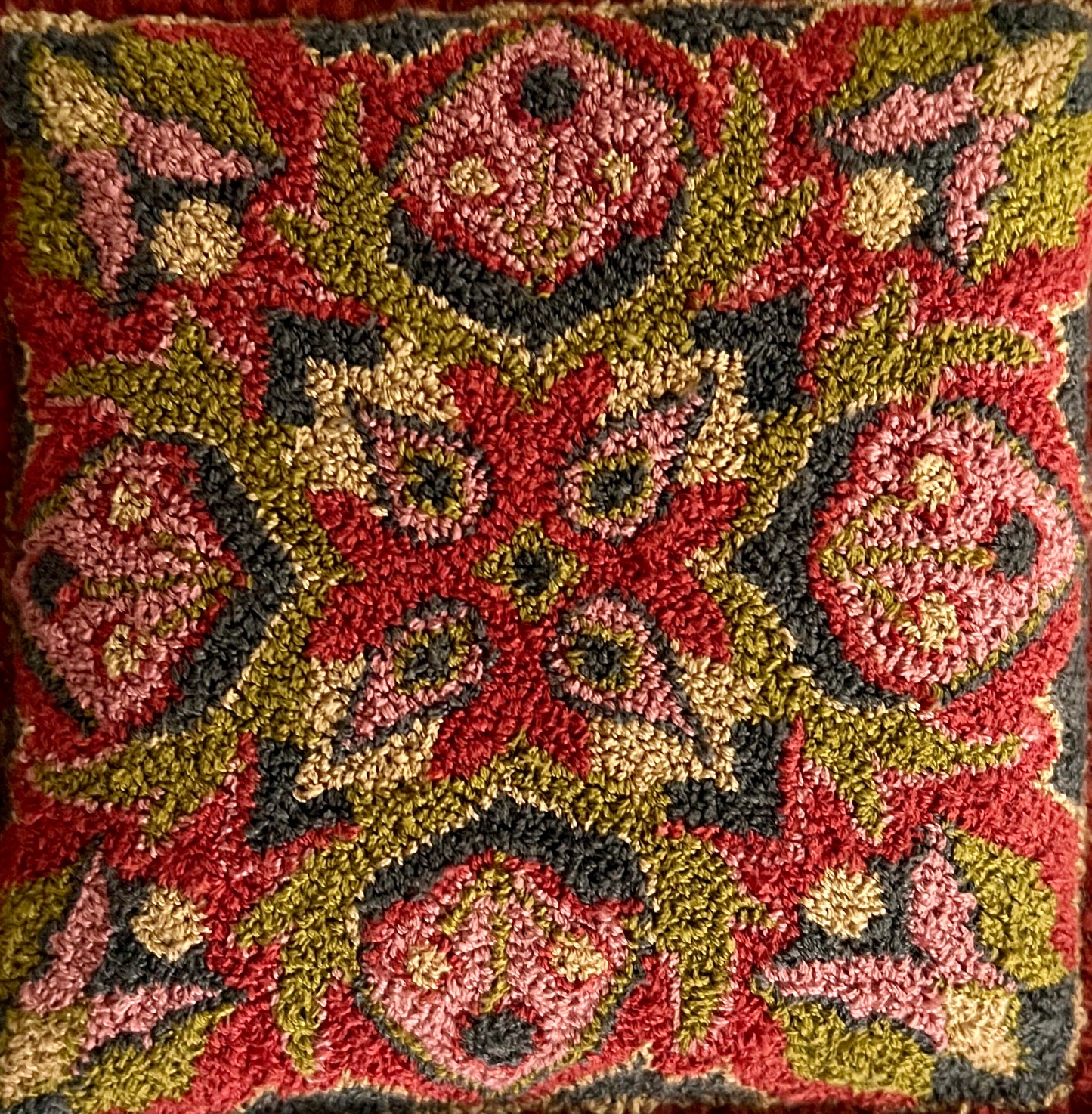 Red Diamond- Punch Needle Pattern by Orphaned Wool. This pattern is available as a paper punch needle pattern or a pattern on weaver's cloth fabric. This is a stunning punch needle design to create.