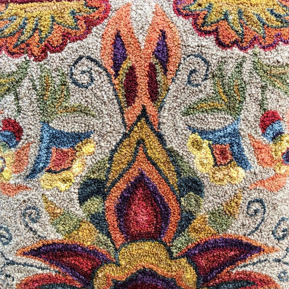 Linen Rug Hooking Patterns | Hand-Drawn on Natural Linen | Orphaned ...