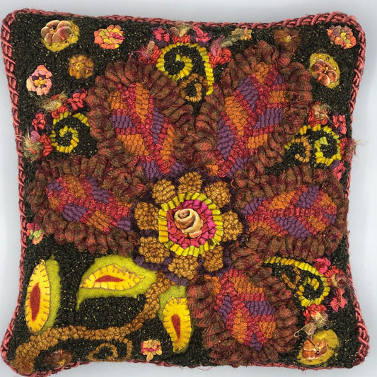 Petals- Paper Rug Hooking or Rug Punch Needle Pattern, by Orphaned Wool. This paper pattern is formatted to be enlarged. This allows you customize the size pattern you wish to create. Paper includes  a full-color placement guide and enlargement instructions.