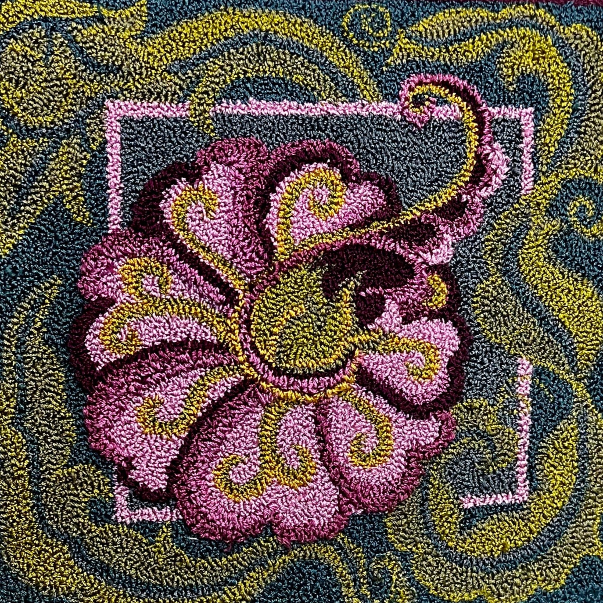 Blossom- Rug Hooking Linen Pattern, by Orphaned Wool