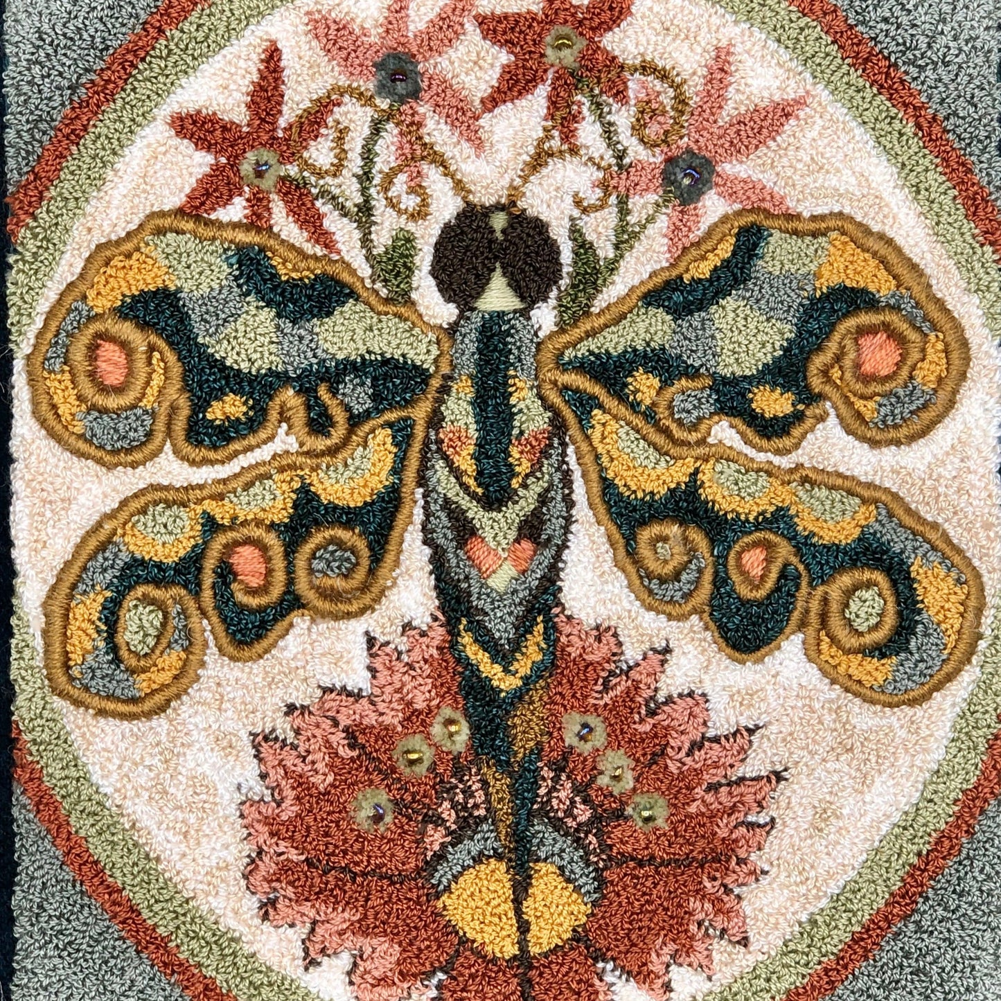 Dragonfly- Rug Hooking Paper Pattern, by Orphaned Wool