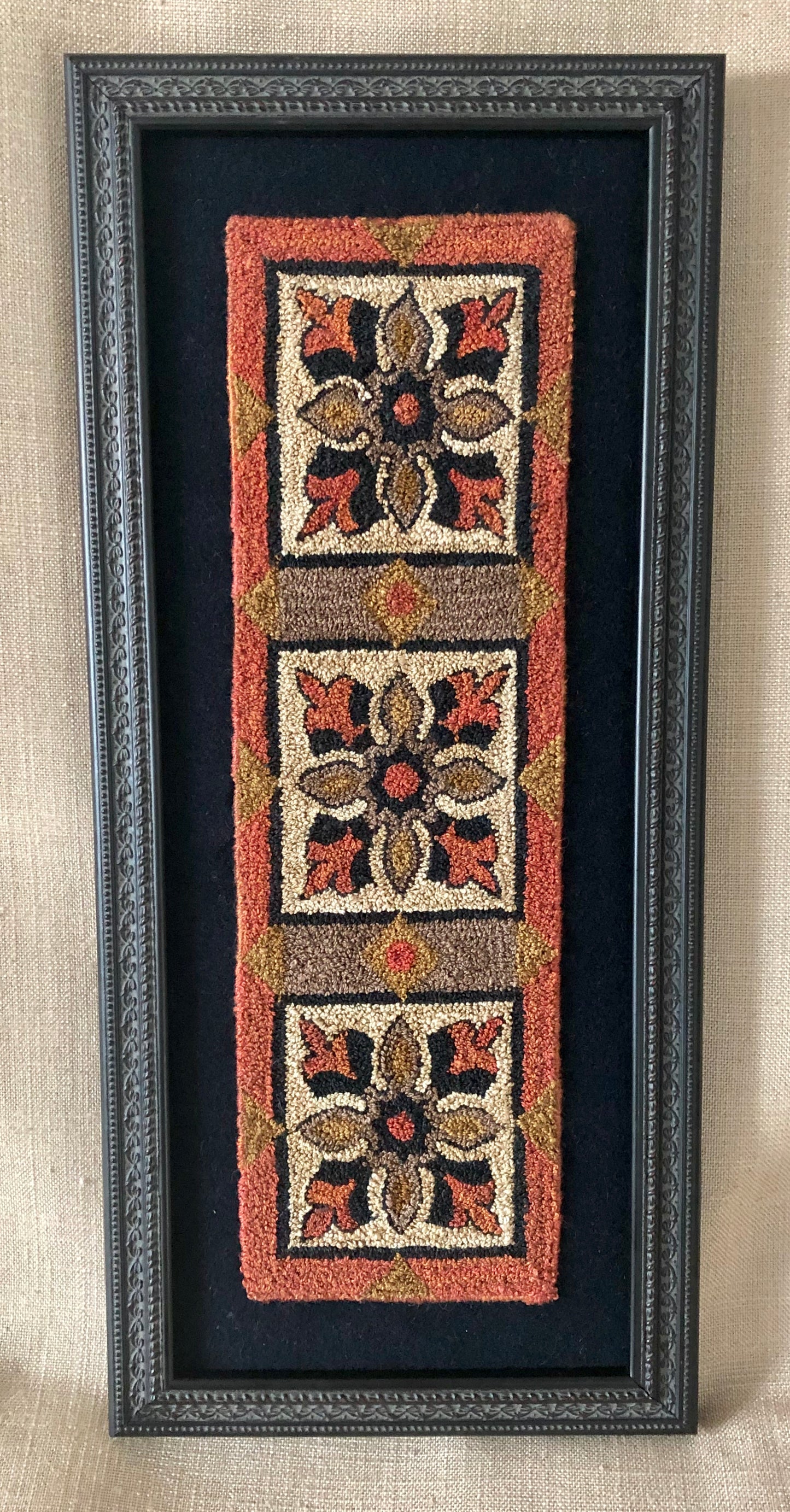 Trio- Punch Needle Pattern by Orphaned Wool. This classic design is timeless and creates a really beautiful framed piece of Punch Needle Art. This pattern includes both the Valdani Thread color codes and DMC Floss codes. So you can choose which thread company you wish to use.